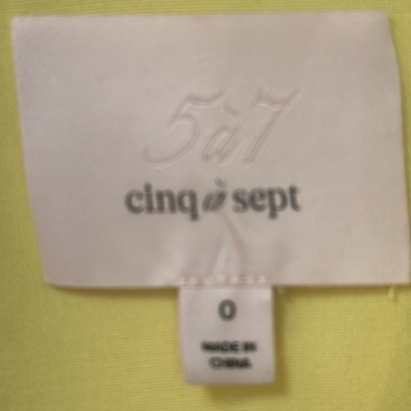 Cinq à Sept Kourtney Yuzu Yellow Peplum Blazer - Picture 5 of 8